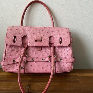 Ostrich leather mini bag